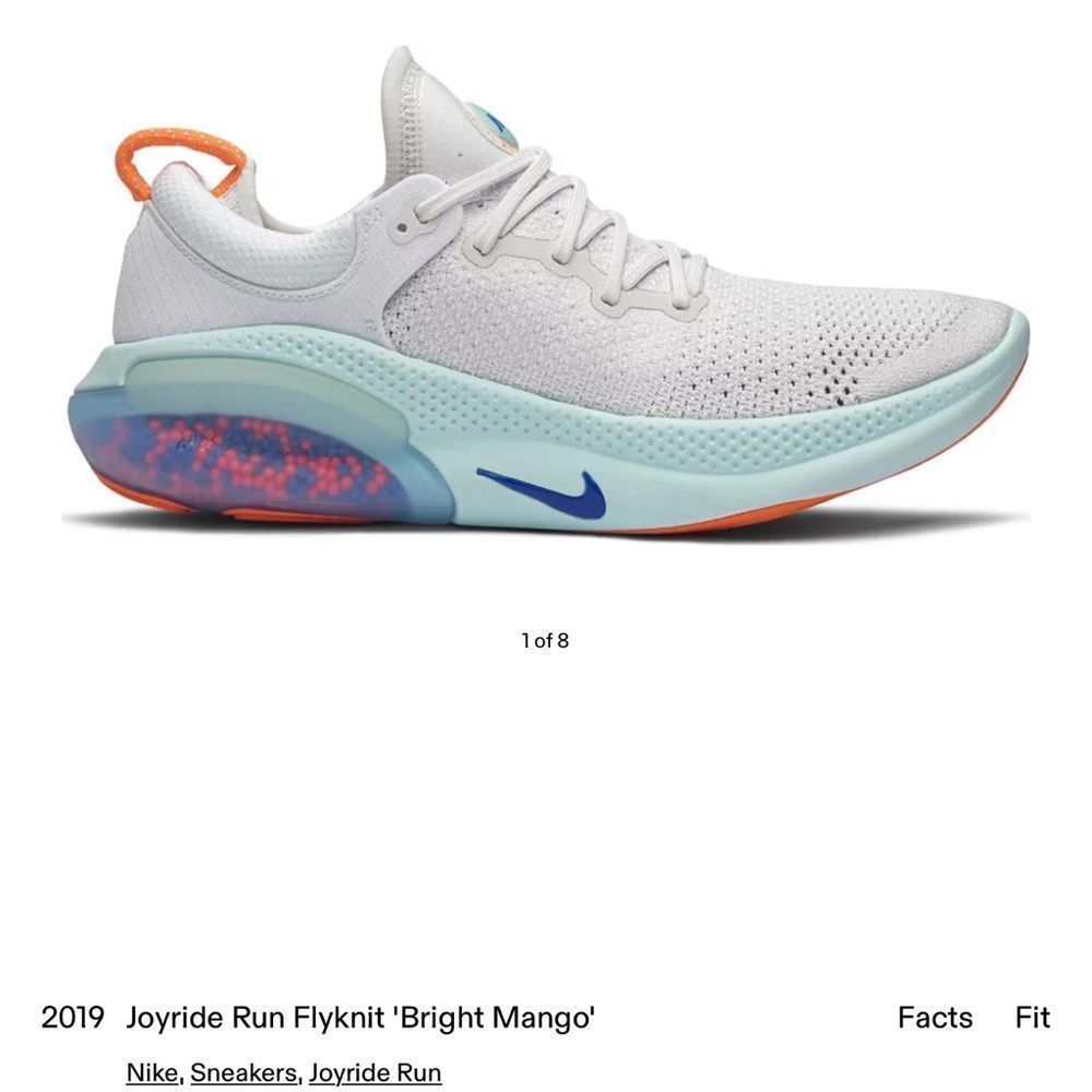 2019 Nike joyrun flyknit sneakers size9.5